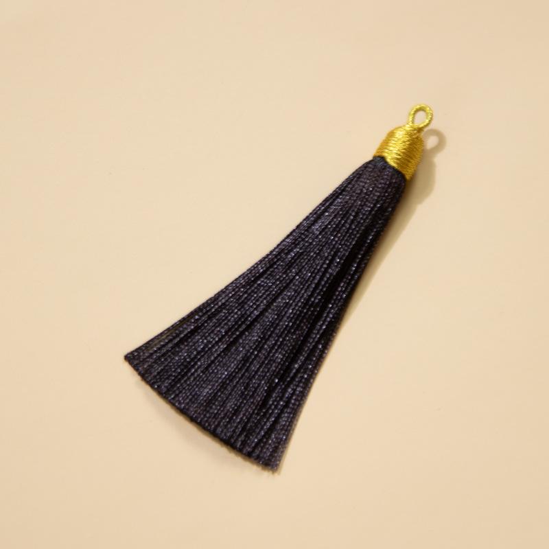 8Cm Pull Ring Gold Silk Threaded Cap Fringed Spike Polyester Fringed Antique Hanging Spike Bookmark Sachet Jewelry Accessories