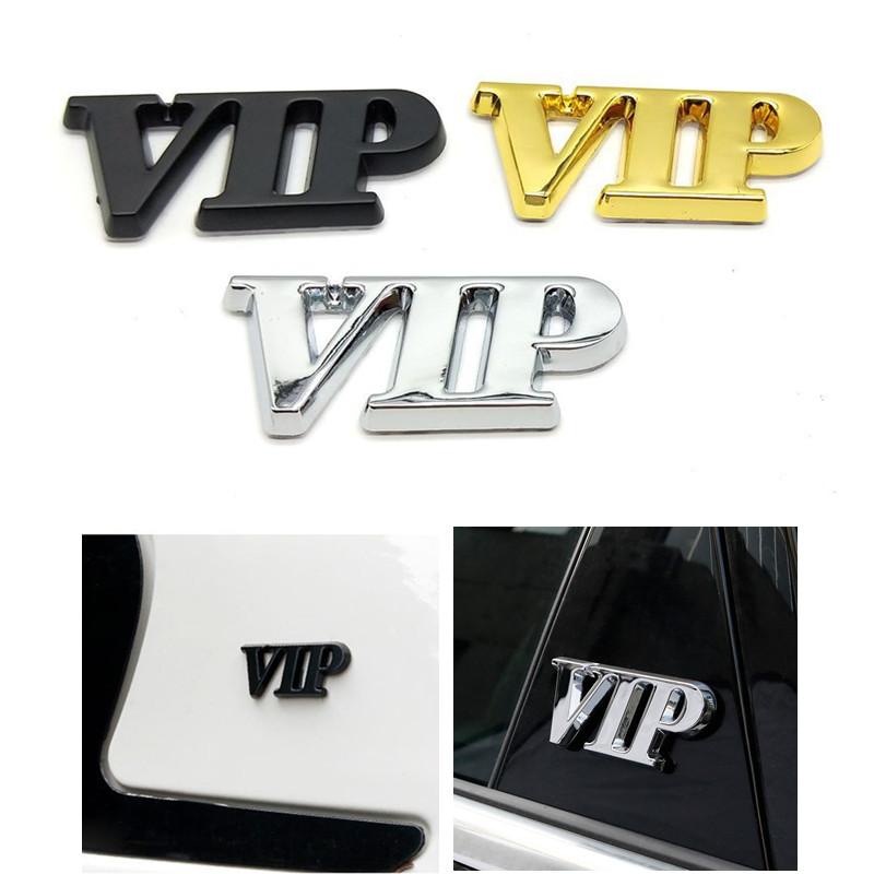 3D Metal VIP Car Sticker Emblem Badge Decals For Audi Nissin Subaru Honda Suzuk Lexus Chevrolet Peugeot Renault For d