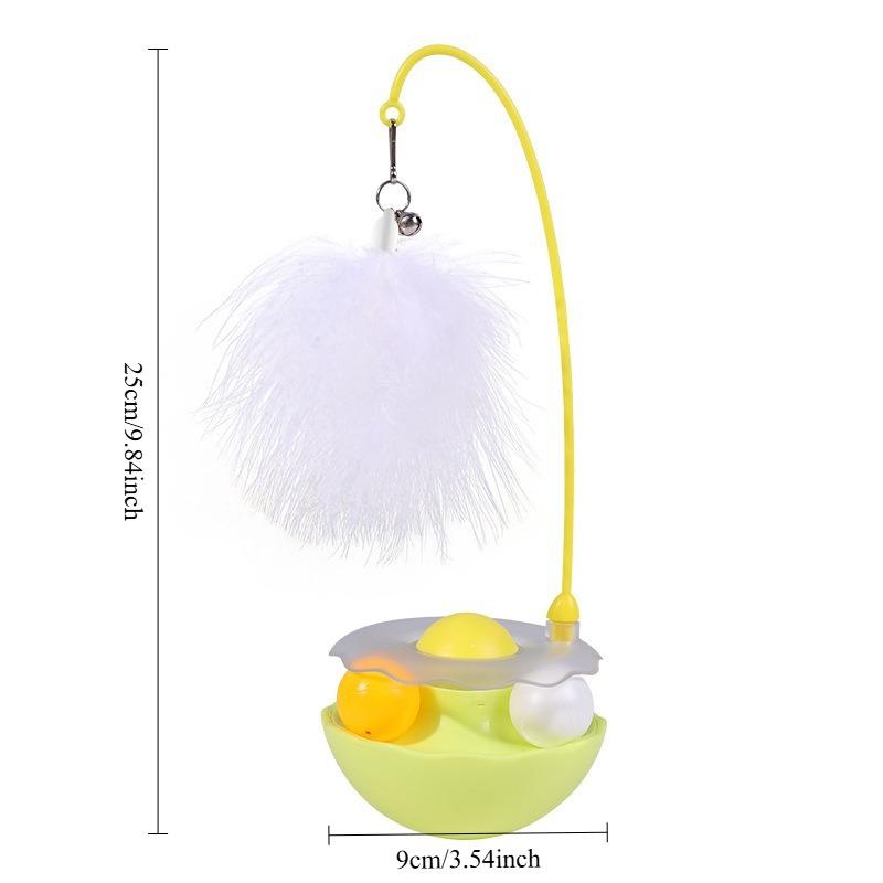 1PC Tumbler Cat Toy Catnip Self-hi Feather Bells Cat Stick Cat Pet Supplies
