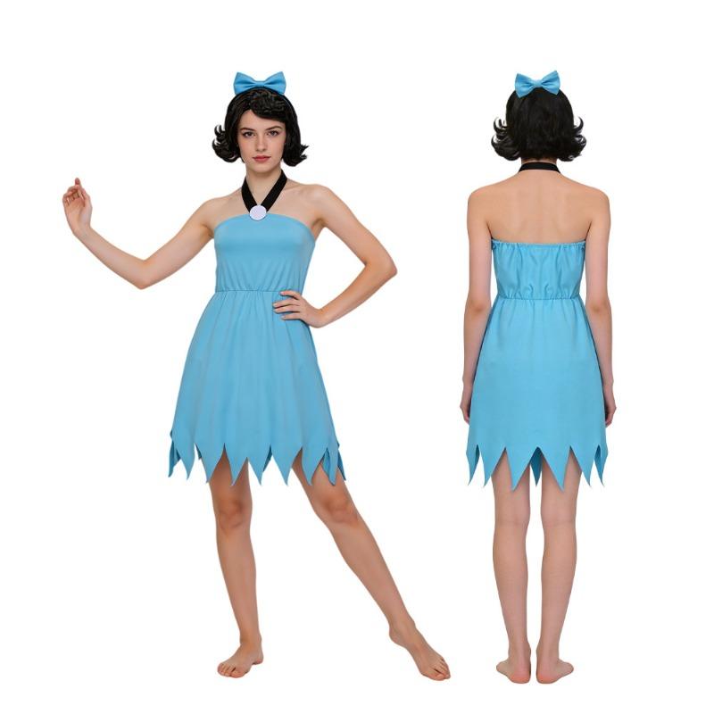 W modern primitive people with the same style cos clothing ethnic tribe primitive people theme costume Halloween party performance