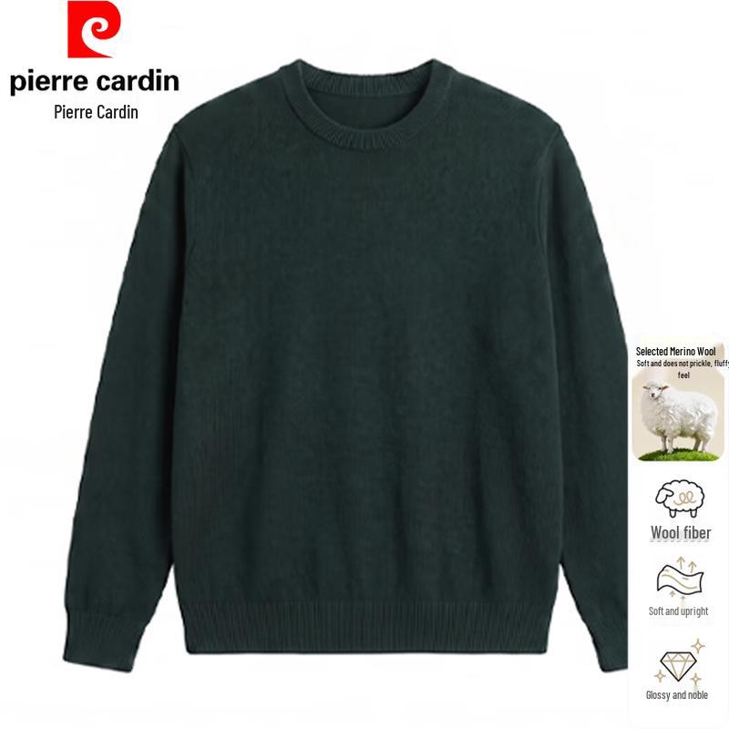Pierre Cardin Men's Fine Spun Wool Blend Crew Neck Sweater