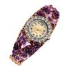 Rich In Flowers Ladies Wristwatch Rhinestone Bracelet Quartz Watch Vintage  Watch  Court Style
