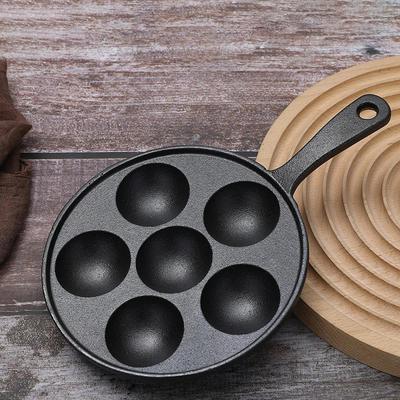 Takoyaki Pan Barbecue Plate 6 Holes Portable Nonstick Practical Baking Grill for