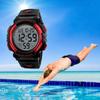 SKMEI Men's Waterproof Sports Watch Digital LED Large Display Silicone Band Military Watch Red