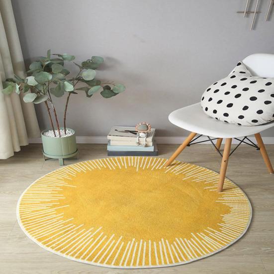 Boho Round Rugs - 2Ft Washable Non-Slip Small Round Area Rug Throw