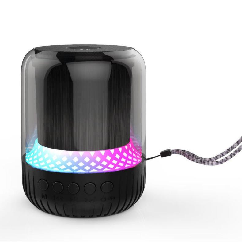 Colorful Ambient Bluetooth Speaker: Portable, High-Quality Sound with Lanyard - Model WK-101