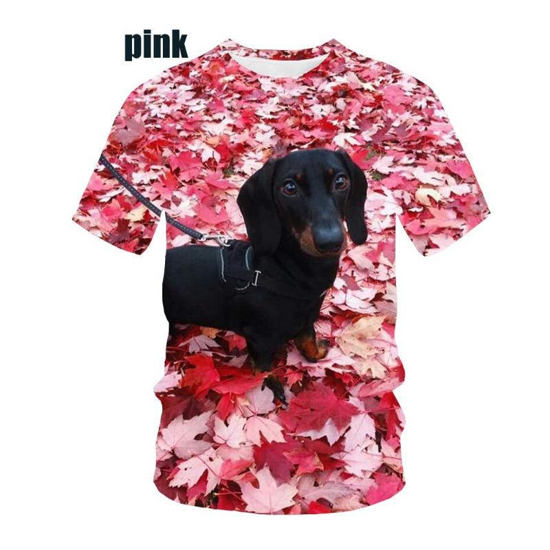 Summer New Fashion Men and Women Tshirt 3d Print Dachshund Dog Print Tshirt Tops Casual Tshirt