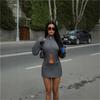 European & American Style Knit Zipper Cardigan: Women's Half-high Collar, Loose Long Sleeve, Cropped Soft Fluffy Sweater.
