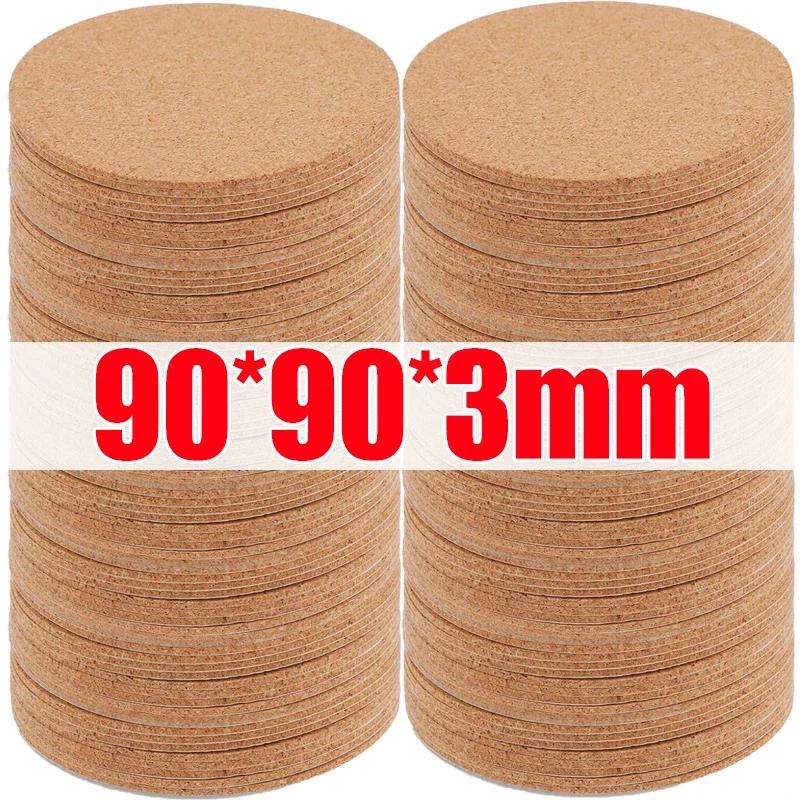 Non-Slip Cork Coaster Natural Round Wooden Cup Mat Heat Insulation Pads Tea Coffee Mug Drinks Holder Table Decoration Cup Pads