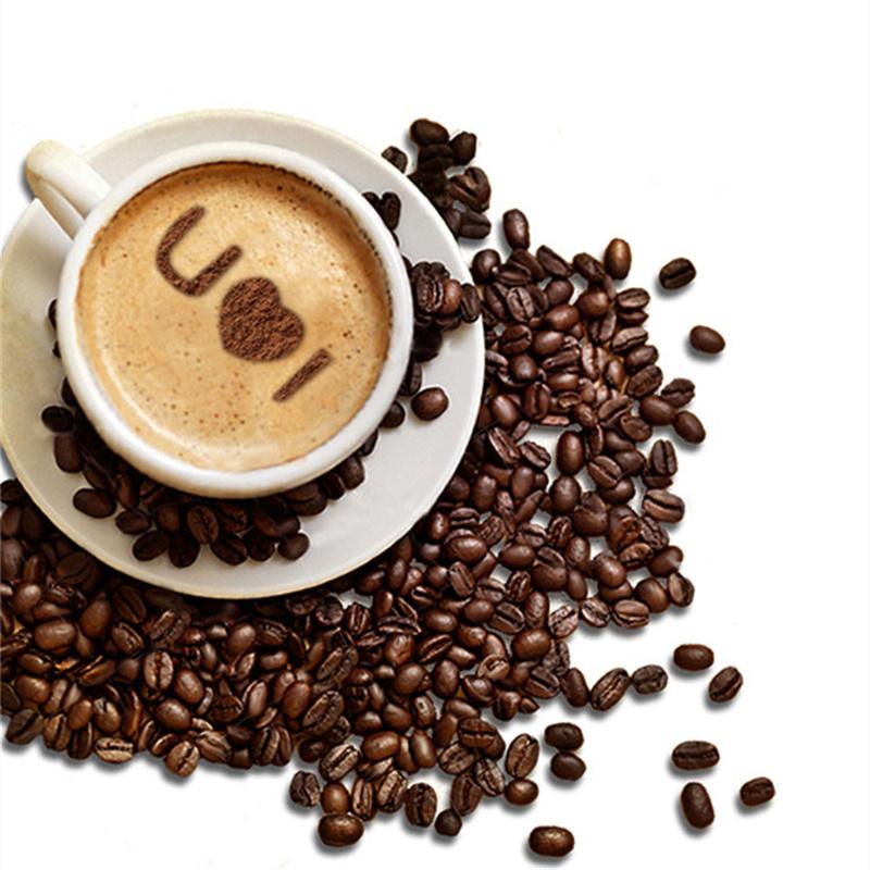 16pcs/Set Coffee Stencils Templates ABS Coffee Printing Model Foam Cake Stencils Coffee Drawing Cappuccino Mold Coffee Stencils