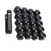 20PCS Lug Nut Covers Black 21mm Inner Hex Plastic Wheel Bolt Dust Caps Auto Hub Bolt Protector Universal for Cars