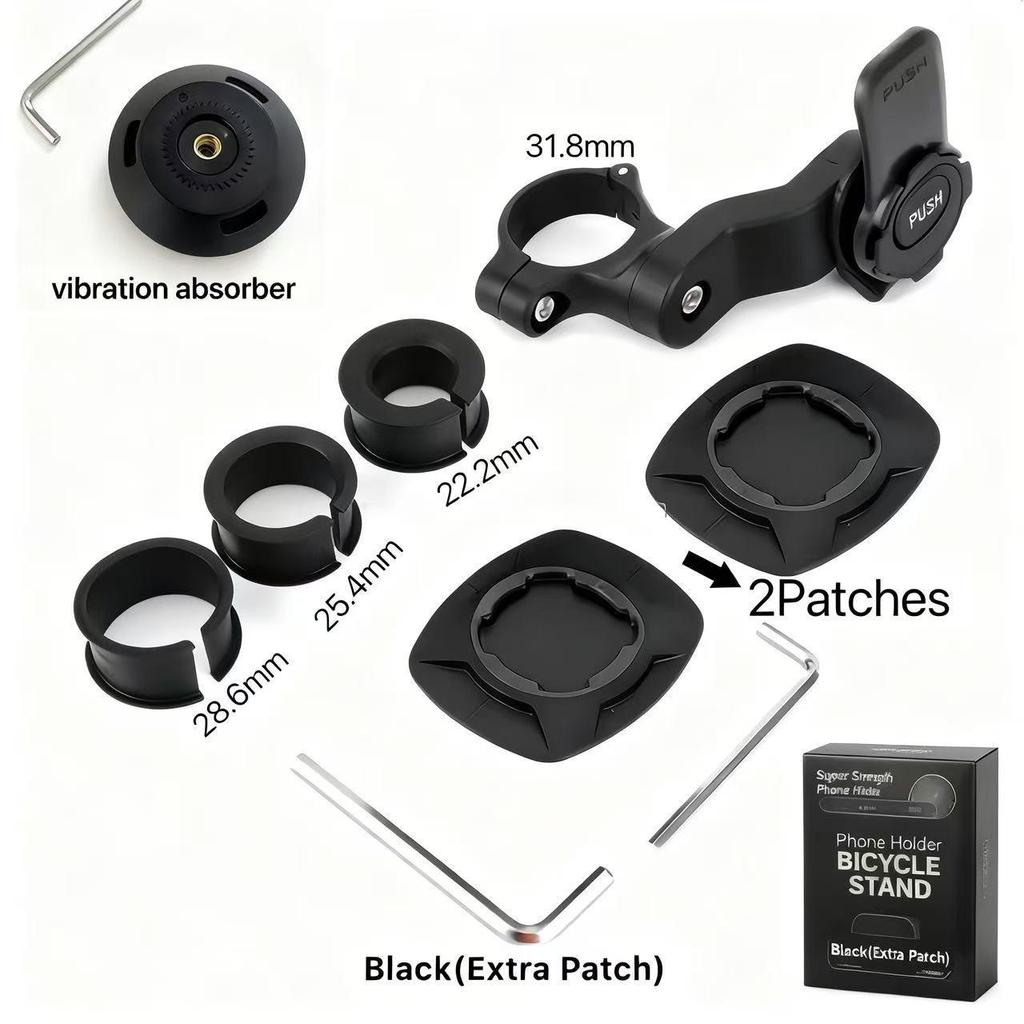 Detachable 360° Rotating Bike & Motorcycle Phone Mount for Easy Navigation