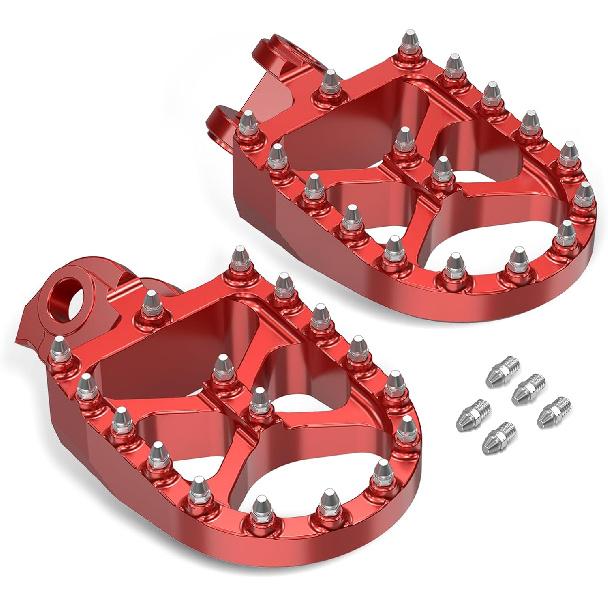 

NICECNC Orange Wide Fat Forged Foot Pegs Compatible with KTM 65SX 2009-18 85SX 2003-17 125SX 250-450SX-F 1998-15 250SX 1998-16 125-530 EXC EXC-F червоний