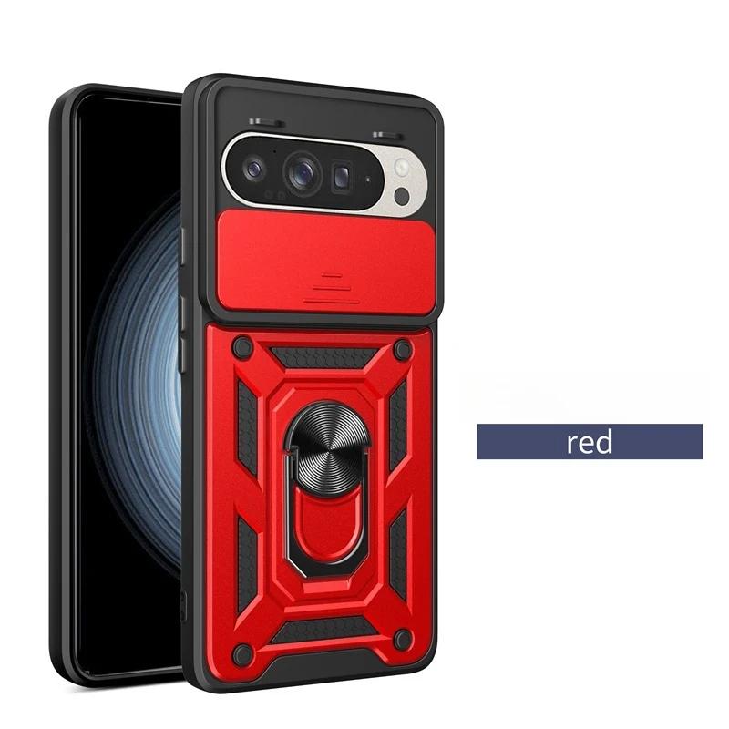 For Google Pixel 9 Pro 5G Case Armor Magnetic Holder Ring Bracket Shockproof Phone Case For Pixel 9 Pro XL 8A Lens Protect Cover