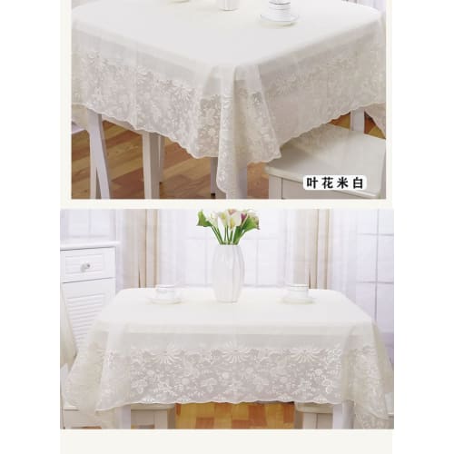 Arjuna My Pearl Lace Tablecloth, Bernard Series, 132cm X 175cm, Light Brown