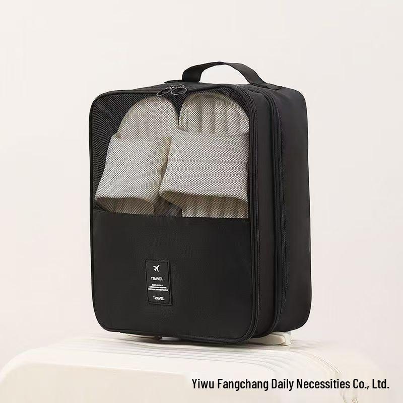 

Waterproof Travel Shoe Storage Bag - Large Capacity, Multifunctional, Dustproof, and Portable Double Layer 36*25*20cm чёрный