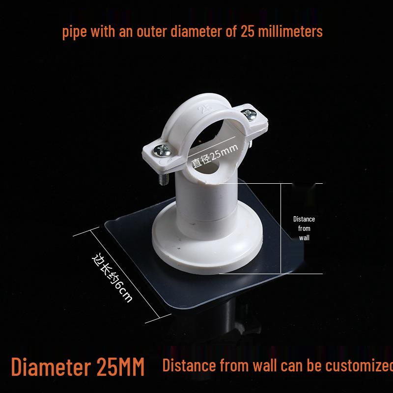 Punch-Free Wall-Mount Water & Gas Pipe Clamp - Fits 4 & 6 Point Iron Pipes