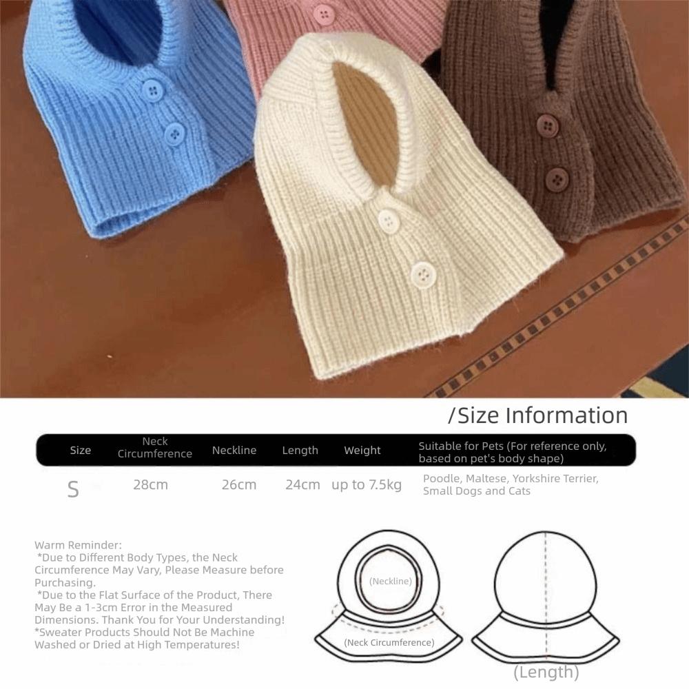 Cute Cover Head Dog Calming Earmuffs Anxiety Relief Noise-proof Pet Knitted Hat Breathable Warmth Puppy Cap