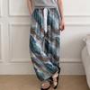 New Cotton and Silk Wide-leg Pants, Artificial Cotton Pajama Pants, Walking Pants, Loose and Casual, Can Be Worn Outside, Large Size Women's Thin 