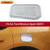Chrome ABS Fuel Filler Door Gas Tank Cap Bezel Cover for Ford Bronco Sport +