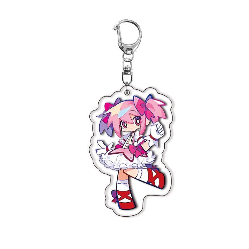 Anime Magical Girl Xiaoyuan Acrylic Keychain Cartoon Figure Madoka Kaname Akemi Homura Car Key Bag Pendant Accessaries Fans Gift
