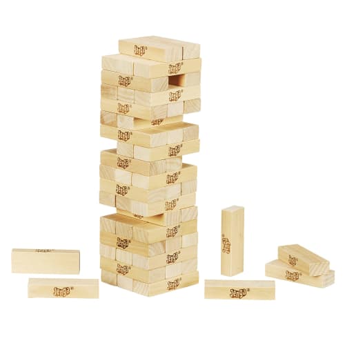Hasbro (HASBRO) Jenga Game JENGA Original Block Game Laget av naturlig tre Stacking Tower Game Alders 6 og oppover 1 eller flere spillere Barneselskapsspill Fa
