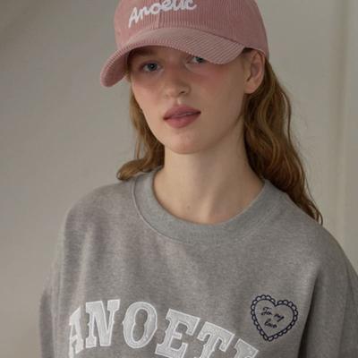 ANOETIC CORDUROY LETTERING BASECAP_PINK