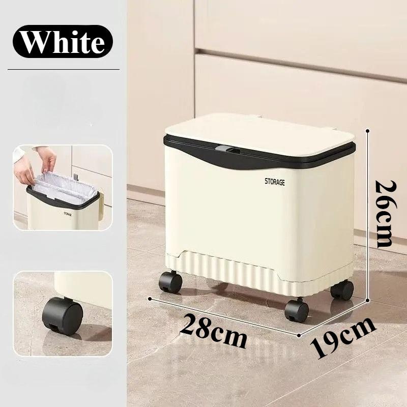 Kitchen Trash Cans Multi Functional Large Capacity Trash Bins Litter Bins Recycling Kitchen Food Waste Disposal with Wheels
