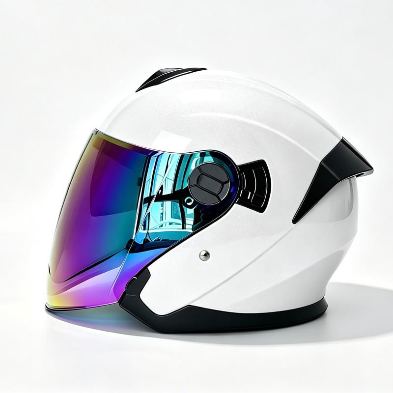 VOSS 3/4 Motorcycle Helmet Dual Visor Men Women Commuter Scooter All Season Plus Size