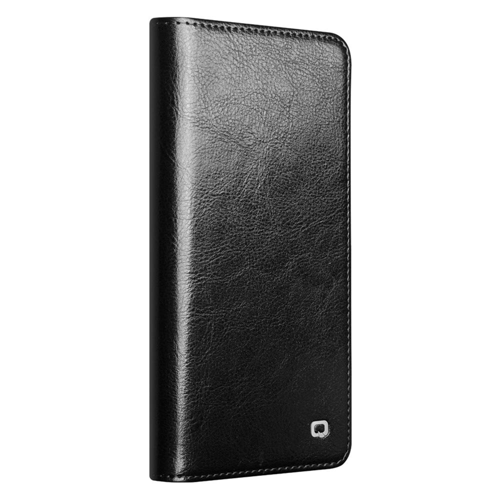 QIALINO For Samsung Galaxy S25 Edge Case Wallet Stand Genuine Cow Leather Phone Cover