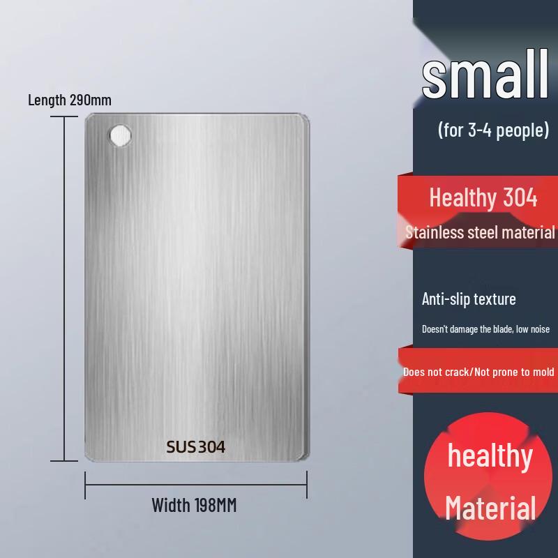 Abdo Double-Sided Stainless Steel & Silicone Cutting Board