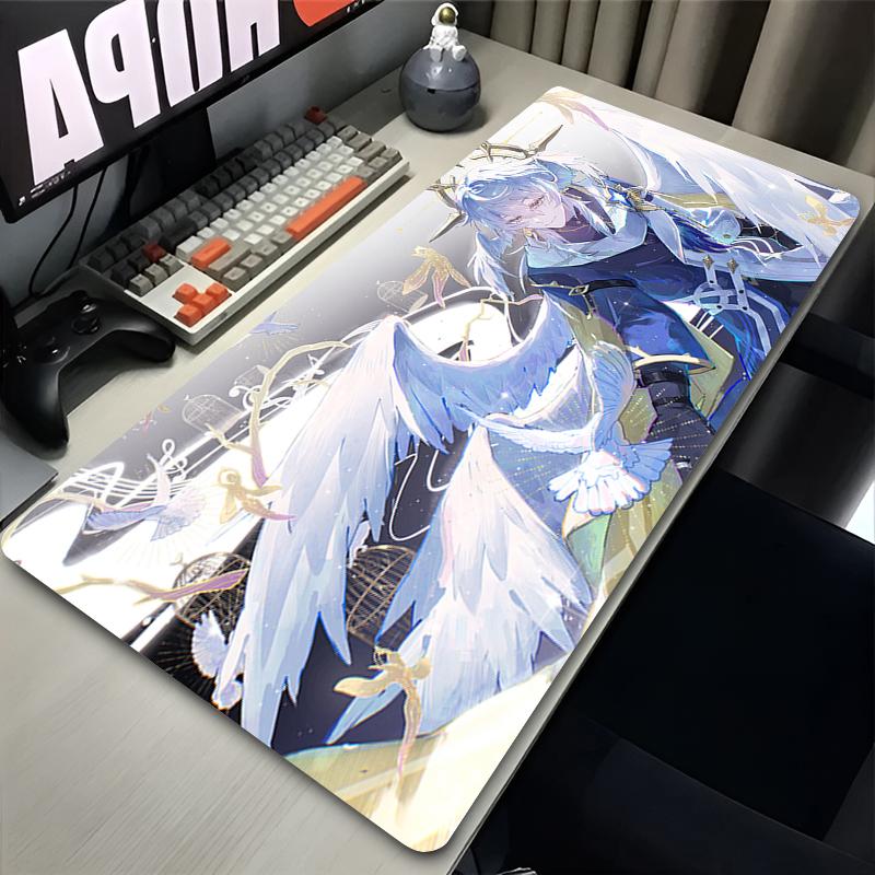 Kawaii Angel Mouse Pad Honkai Star Rail Sunday Large XXL Notbook Gamer Extended Desk Mat Japanese Anime Esports Gaming Mousepad
