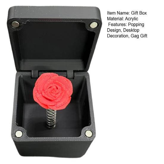Valentine's Day Rose Gift Box Spring Popping Red Flower Love Heart In