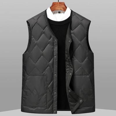 XueZhongFei Men's Basic Lightweight V-Neck Down Vest
