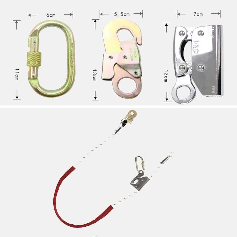 Adjustable Work Positioning Lanyard with Rope Grab for Fall Arrest Work Position Harness Outdoor High-altitude Work Safety Rope
