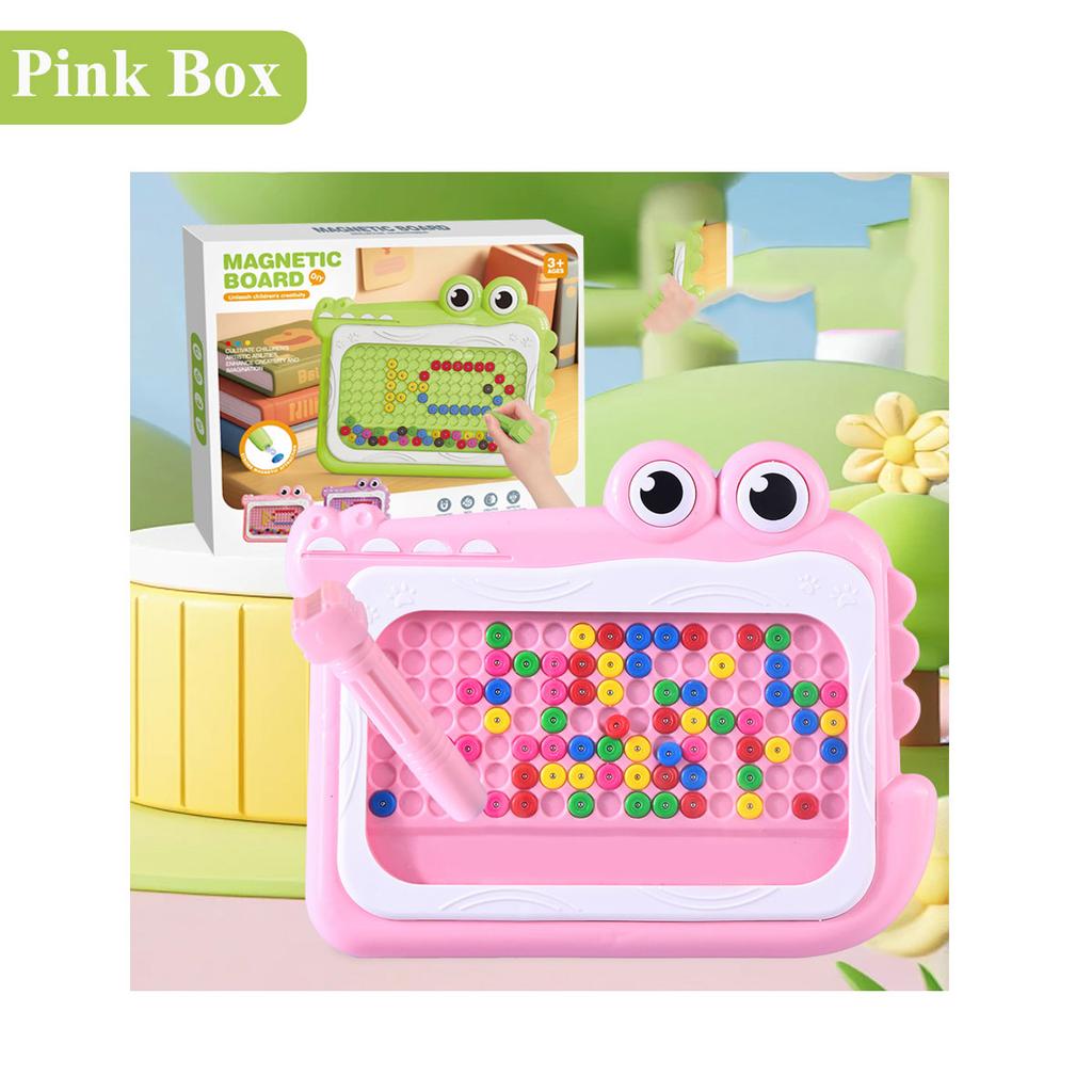 Kids Childrens Toys New Magnetic Beads Doodle Board with Puzzle Pen Drawing for Children 3-8 yearsMontessori Game Education Gift Present