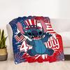 1pc Stitch Celebrates Independence Day Outdoor Blanket, Soft And Comfortable Blanket, Casual Warm, Camping Travel Blanket, Birthday Gift. M714049