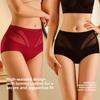 Women's Summer Net Yarn Breathable Hip and Belly Non  Scratch Long Bottom Crotch High Waist Molded Briefs