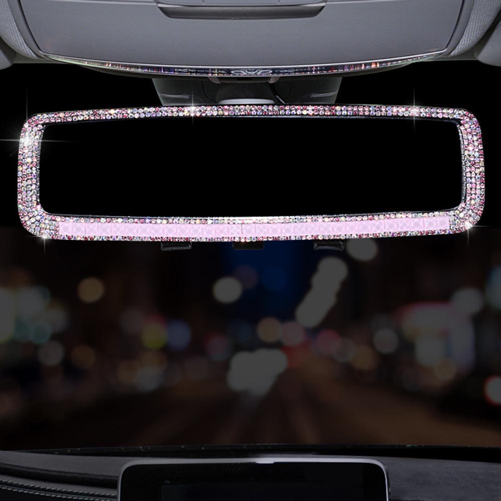 Bling Bling Design Car Rearview Mirror Decor Shiny Crystal Car Styling Accessories Car Interior