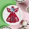 Christmas Knife and Fork Placemats, Angel-shaped Knife and Fork Storage Stand Mats Set, Knife and Fork Pockets, for Christmas