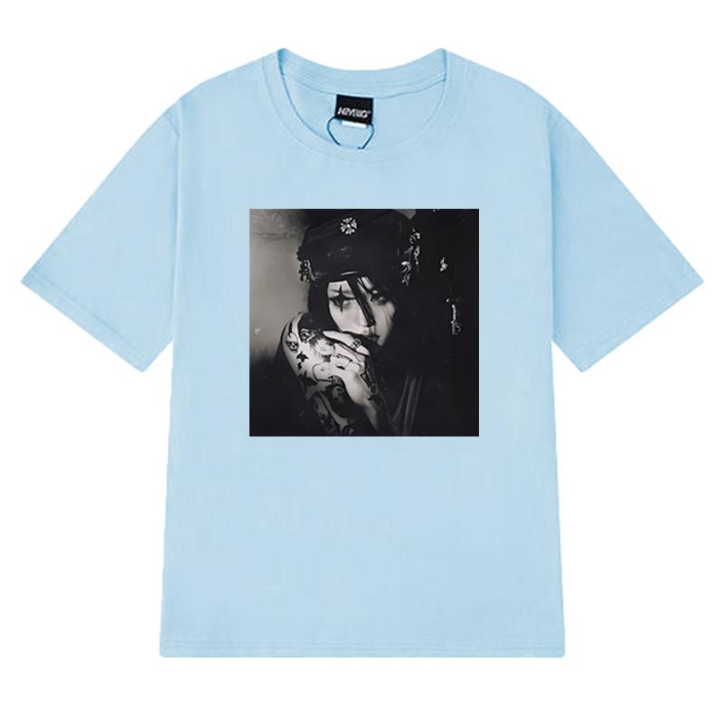 Horká zpěvačka YEULE Evangelic Girl Is A Gun Album Tričko Pánské Dámské vintage Oversized trička s krátkým rukávem Unisex 100% bavlna Topy