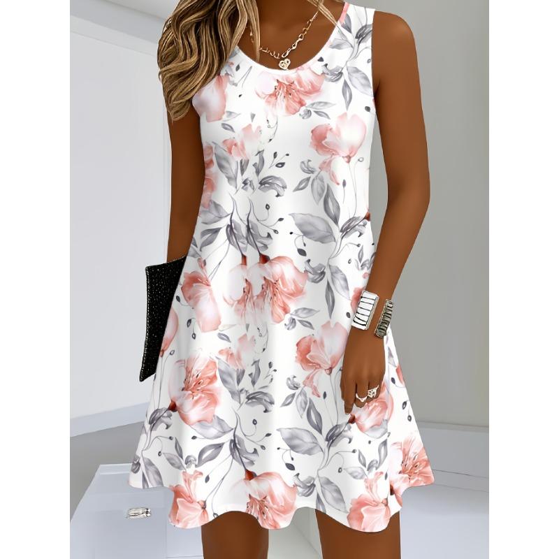 Fashionable Women S Easy Top Printed Dress 5XL