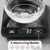 Food Scale 22lb Ultra-Thin Digital Kitchen Scale 1g 0 05oz Accuracy Black Ideal for Baking Cooking and Weight Loss Features 6 M