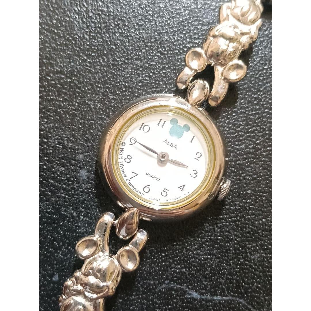 ALBA Mickey Mouse Watch Silver Luxury Brand Quartz Disney