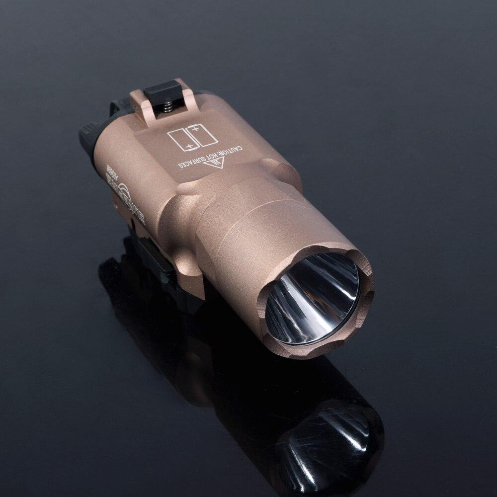 X300 Ultra Pistol Gun Light X300U 500 Lumens High Output Weapon Flashlight Fit 20mm Picatinny Weaver Rail