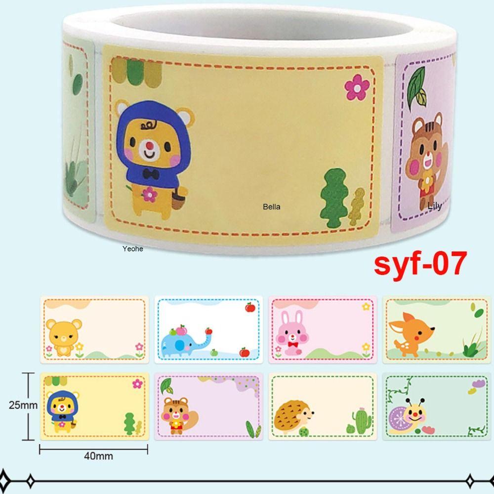 Blank Name Tag Cartoon Name Labels Rectangle Name Stickers  Home