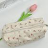Small Flowers Pencil Cases Fresh Style Pen Bag Pen Box Floral Pencil Bag  School Supplies
