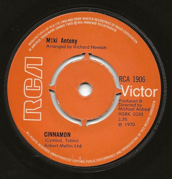 

7inch Record MIKI ANTONY Cinnamon RCA1906 RCA Victor 1970 UK Pop Used