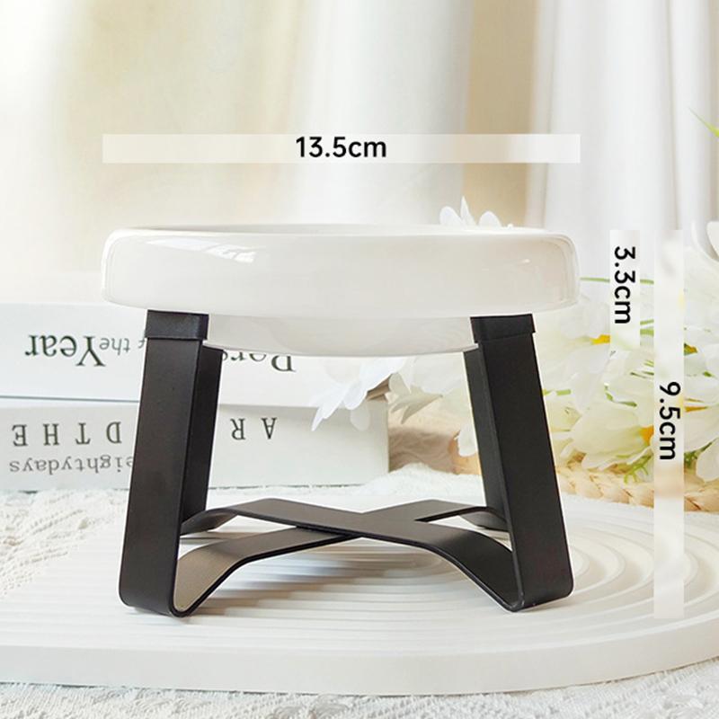 Neck Protection High Foot Cat Food Bowl Durable Cat Drinking Water Bowl Ceramic Cat Bowl Kittens Feeding Bowl Pet Supplies