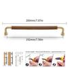 Walnut Pull Wardrobe Cupboard Handle Kitchen Door Cabinets Knobs Wood Cabinet Pull Nature Style Wooden Cabinet Handle
